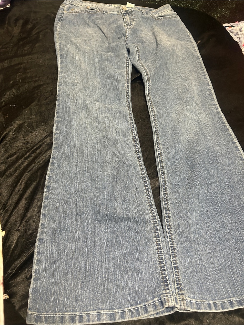 Women's Light Blue Flare Jeans - Classic Wide Leg